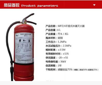 國泰泡沫型滅火器3L6L水基滅火器國標手提式水基型滅火器南京快達