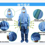 一次性無菌防護(hù)服無紡布連體工作服實(shí)驗(yàn)室潔凈服帶帽連腳防塵服