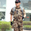 訂做戶外軍迷服夏裝夏季男士短袖荒漠迷彩服套裝 透氣速干襯衣