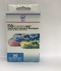 kids camo兒童三色迷彩卡通防水創(chuàng)可貼創(chuàng)口貼30片