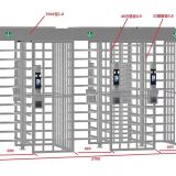 全高十字轉(zhuǎn)閘人臉識別旋轉(zhuǎn)門雙向工地監(jiān)獄實名制車站通道閘機(jī)
