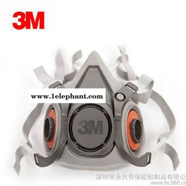 3M 6200防毒面具 防毒口罩噴漆專用 防塵面罩活性炭化工