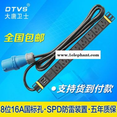 慈溪PDU大唐衛(wèi)士 DT9082  防雷PDU  機(jī)柜電源插座   8位16A國標(biāo)孔插  PDU插座 PDU電源