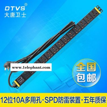 江蘇南京高阻燃版PDU機柜插座 DT81122 12位10A多用孔 SPD防雷 大唐衛(wèi)士專業(yè)機房工程廠家