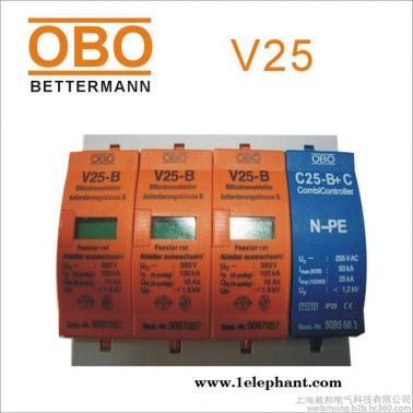 德國OBO浪涌保護器V25-B/1+NPE單相二線電源防雷器