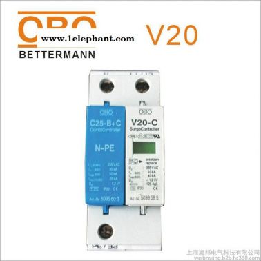 OBO浪涌保護器V20-C+V25-B/1-NPE防雷模塊OBO避雷模塊