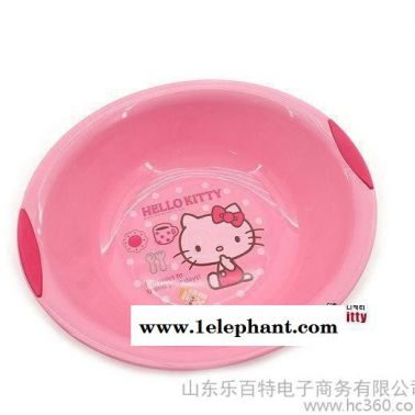 韓國進(jìn)口洗臉盆 hello kitty臉盆 kt貓塑料盆 水盆 洗漱盆 大