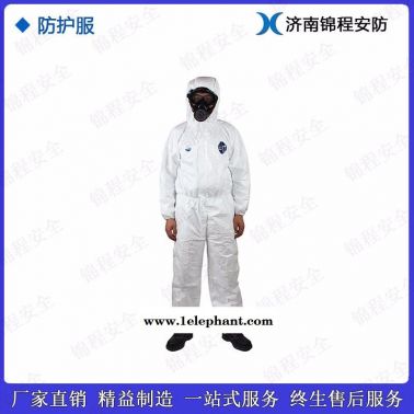 輕型防化服  杜邦 1422A 白色防護(hù)服 防化學(xué)噴濺防護(hù)服  化工防化服