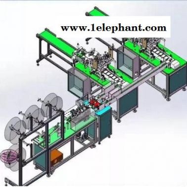 自動化1+2平面口罩機  平面口罩機器  平面一拖二機器   全自動口罩機設備