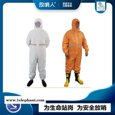 放哨人FSR0201(白)輕型防護(hù)服   連體帶帽防護(hù)服  防滲透组题、耐洗滌 化學(xué)防化服  可重復(fù)使用cn