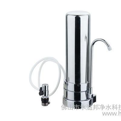 不銹鋼雙級(jí)座式凈水器 pp棉網(wǎng)碳廚房過(guò)濾器