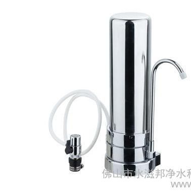 不銹鋼雙級(jí)座式凈水器 pp棉網(wǎng)碳廚房過(guò)濾器