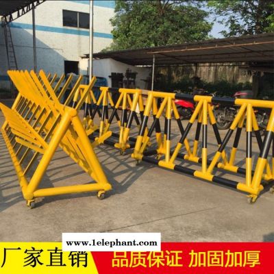 道路拒馬移動(dòng)護(hù)欄 防撞帶滑輪重型路障 安全臨檢防撞欄桿 不易生銹廠家定制