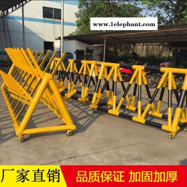 道路拒馬移動(dòng)護(hù)欄 防撞帶滑輪重型路障 安全臨檢防撞欄桿 不易生銹廠家定制